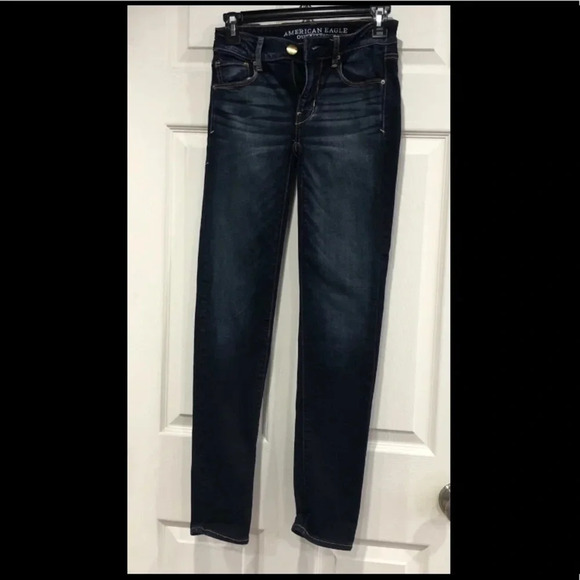 American Eagle Outfitter Size 0 Regular Jeans Skinny Super Stretch - Picture 1 of 7